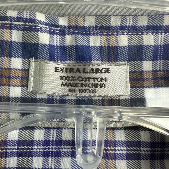 Peter Millar Button Down Shirt Long Sleeve XL Multicolor Plaid Pocket - Picture 5 of 8